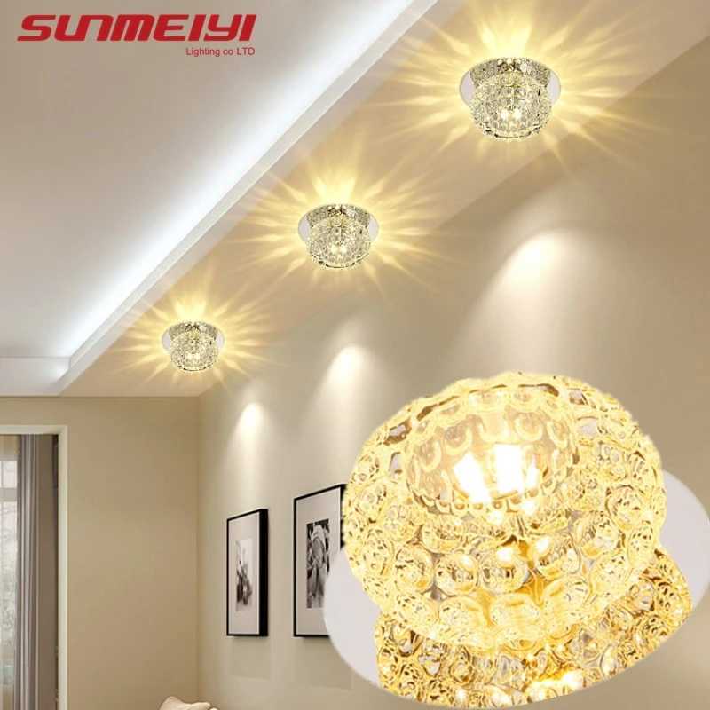 LED Surface Crystal Ceiling Lamps Home Improvement Hallway Kitchen Study Aisle Loft Decorative Lights Living Room Illumination XJ2500613