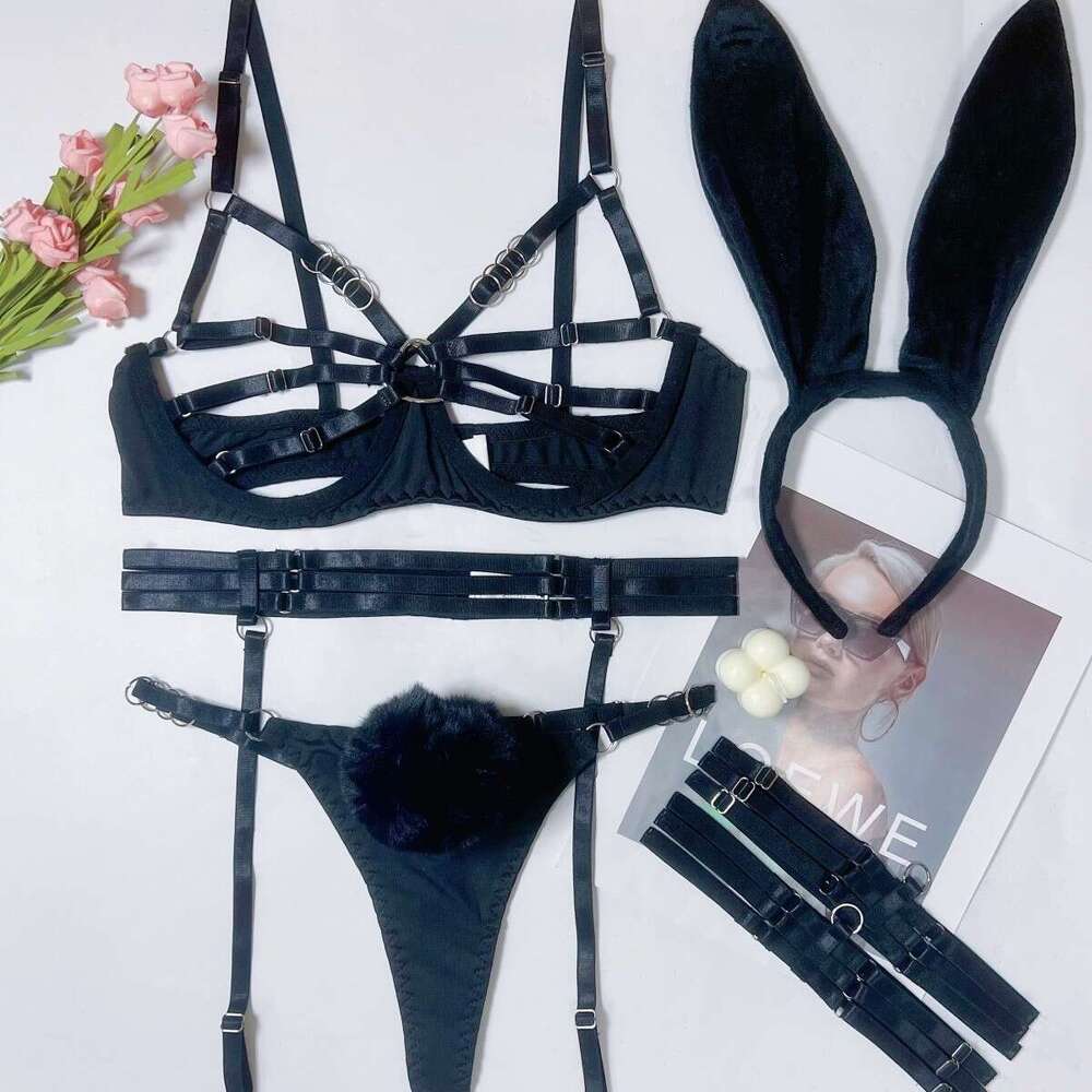 Sexy Lingerie Porn Suits Yuying New Lingerie Valentine S Day Heart Element Sexy Hollow Out Breast Revealing Bunny Girl Spell Lingerie