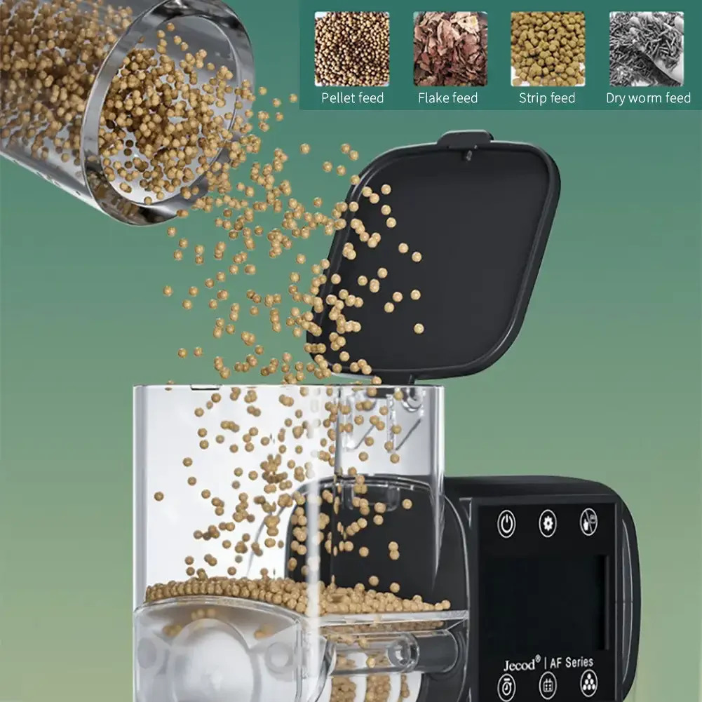 Jebao Jecod Aquarium Fish Tank Feeder Intelligent Automatic Feeder Digital Timing Wireless Remote Control Fish Feeding 250613