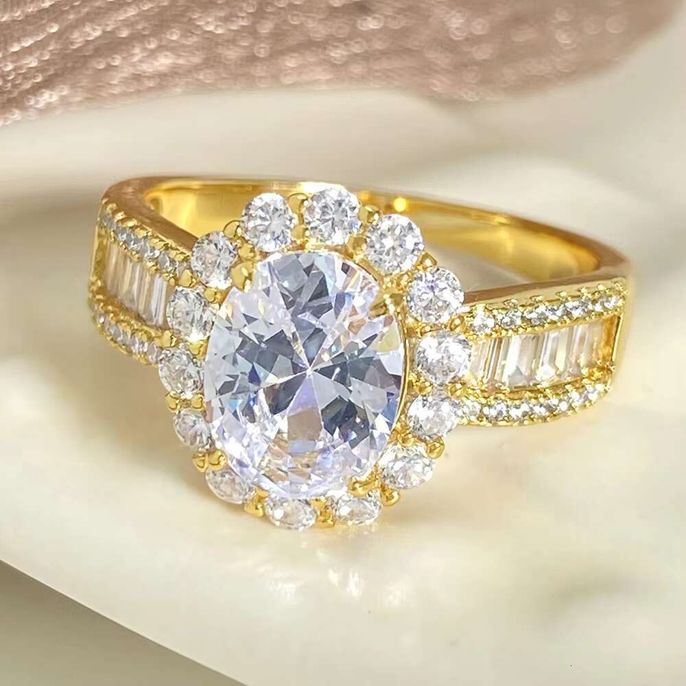 Custom 18k White Gold Womens VVS Diamond Eternal Moissanite Ring Round Shape Sterling Silver 925 Wedding Engagement Party
