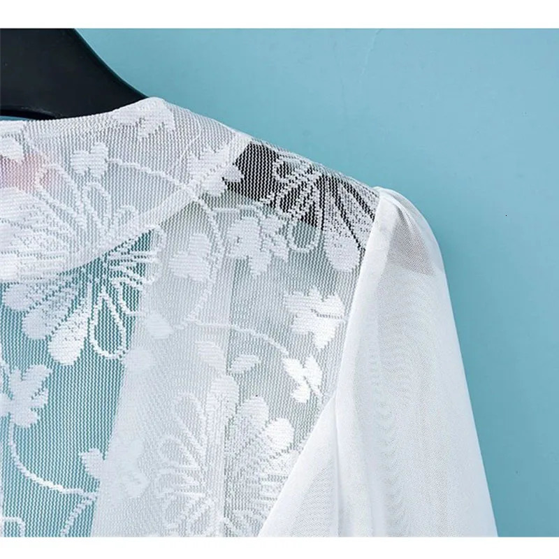 HighEnd Small Shawl With Skirt Womens Cheongsam Fashion Coat Summer Skynet Yarn Joker Tank Top Sunscreen Clothing 250611