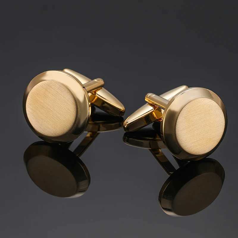Classic Mens French Shirt Cufflinks High Quality Round Laser Metal Cuff Buttons Business Suit Accessories Jewelry Wholesale XJ250614