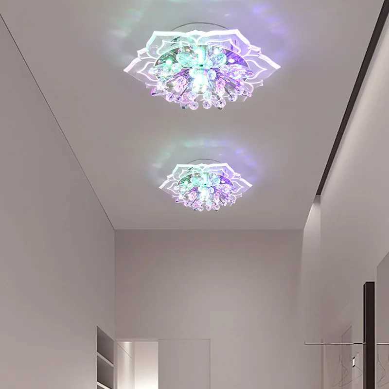 20cm LED Crystal Ceiling Light Modern Flower Shape Ceiling Lamp Hallway Living Room Lamp Bedroom Kitchen Corridors Aisle LightXJ2500613