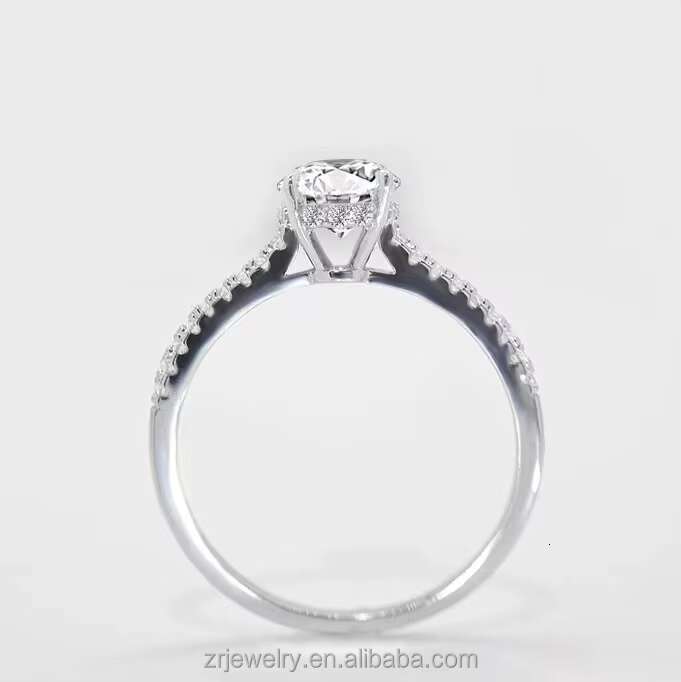 VVS 14K Solid Gold E Color Lab Grown Diamond Engagement Ring Jewelry White Gold IGI Women 1ct Engagement Ring