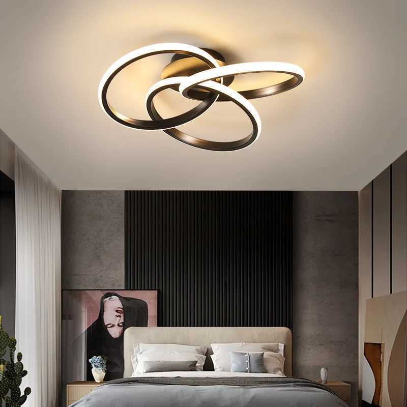 Modern LED Ceiling Light 52CM Black Gold Cloverleaf Light For Bedroom Living Room Corridor Home Decor Indoor Lighting fixtures XJ2500613