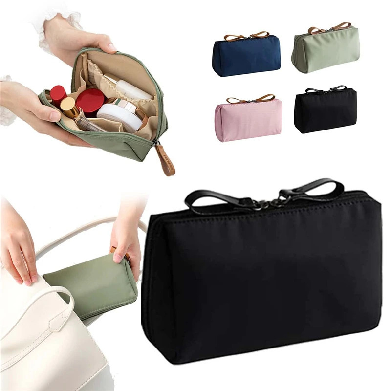 Large Capacity Makeup Bag Multiple Colors Dacron Travel Storage Partitioned Cosmetic Pouch Handbag Lipstick Pack 250614