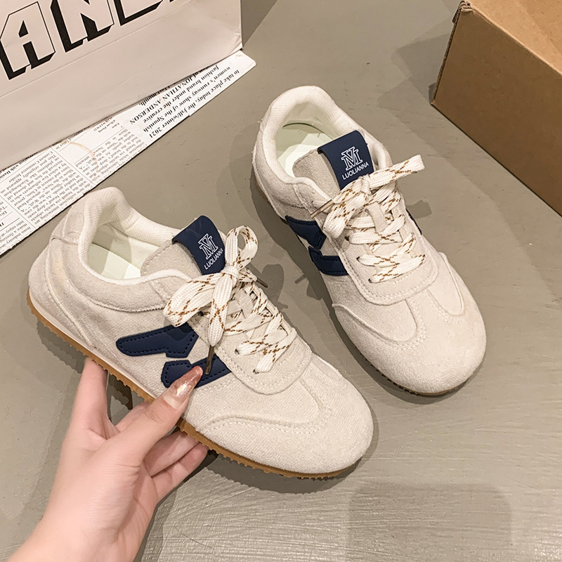 Ddmysports Dexun Women Spring New Flat Casual Sports Lightweight Soft Sole Running Lace Up Single Shoes Outdoor Shoes