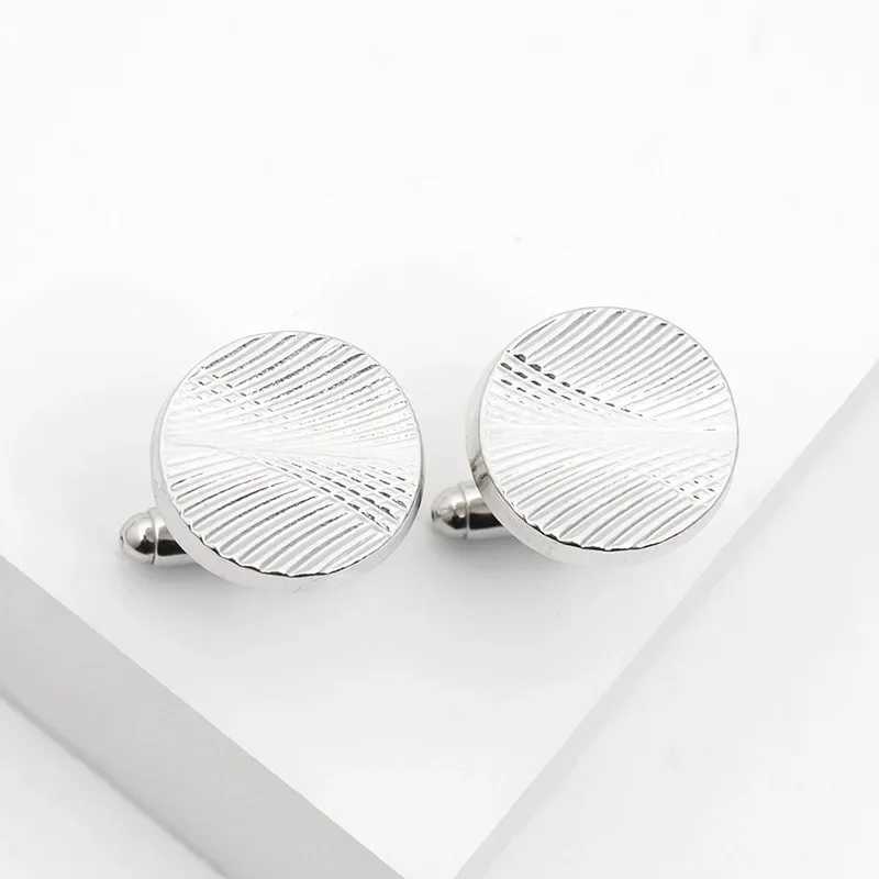 1Pair French Lines Geometry Cufflinks Trendy Mens Business Banquet Suit Shirt Cuffs Buttons Party Wedding Cuff Links Gifts 2025 XJ250614