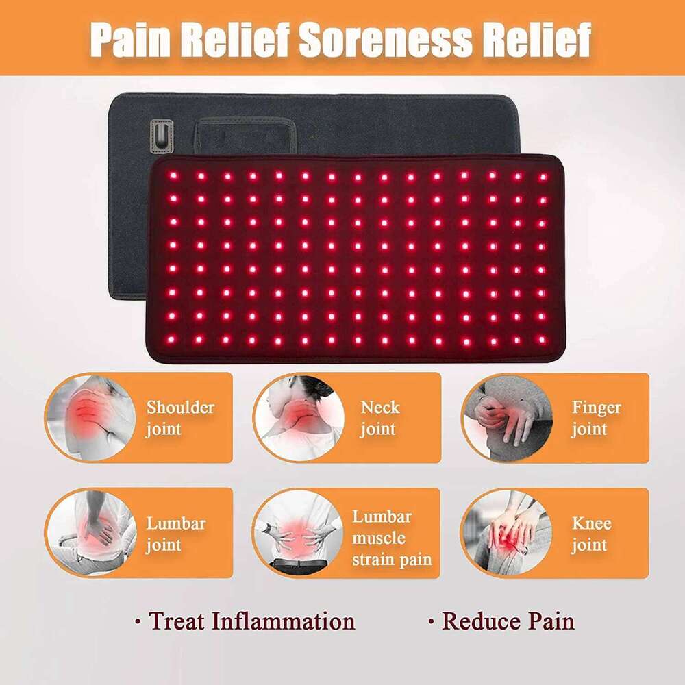 NEW 120 Leds Red Belt 660Nm&850Nm Infrared Light Pad Body Fatigue Deep Therapy For Back Knee Hands Feet Relief