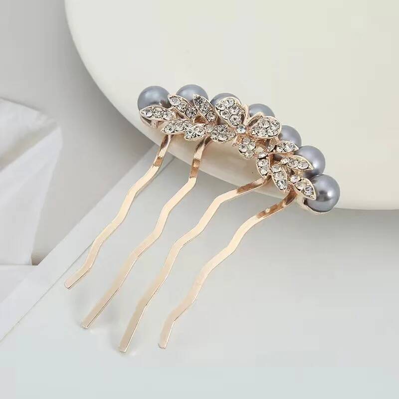 Daily Jewelry for Women Girls Long Holder Bling Rhinestone Combs Crystal Hairpins Bride Wedding Hair Clips