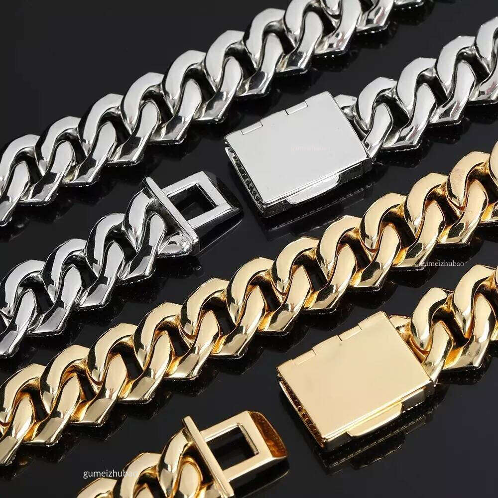 Pass Dia Miami Hip Hop Jewelry VVS Stone Shiny 3ROW Men Sterling Sier Necklace Moissanite Cuban Link Chain