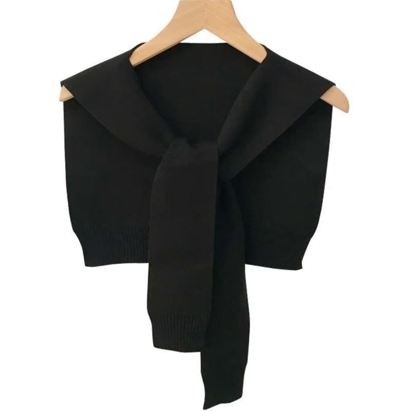 K1023 New style net red pure color knitted shawl autumn and winter knotted outer wear fashionable spring and summer air-conditioned room warm shoulder