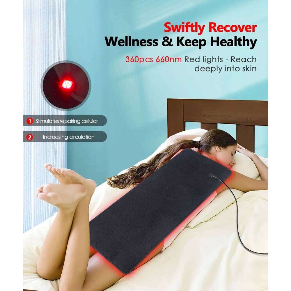 Infrared LED Medical Service Waist Red Light Heating Massage Belt Pad Lumbar Back Massager For Muscle Relaxation