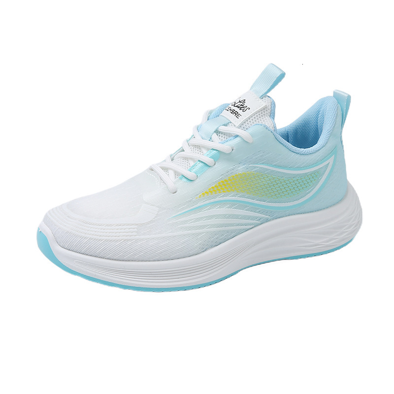 Ddmysports Ins Korean Style New Flyknit For Women Spring Student Sports Running Casual Shoes Thick Sole Height Increasing W Outdoor Shoes