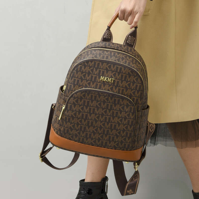 Women's New Fashion Trendy Ins Style, Korean Version, Casual Printed Backpack, Handheld And Shoulder Carrying, Large Capacity Backpack