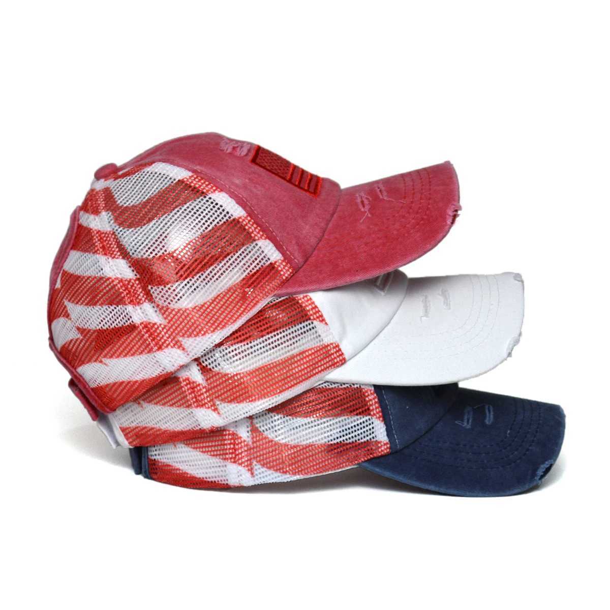 American Flag Camouflage Baseball Caps Mens Summer Hats Sunscreen Hats Womens Summer Hats Popular Tennis Hats W250614