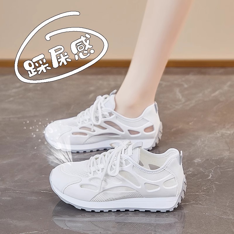 Ddmysports Breathable White Sneakers For Women Summer Sandals Super Popular Hollow Sports Travel Single Mesh Agan Shoes Outdoor Shoes