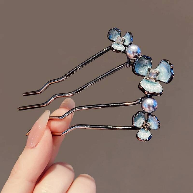 Daily Jewelry for Women Girls Long Holder Bling Rhinestone Combs Crystal Hairpins Bride Wedding Hair Clips