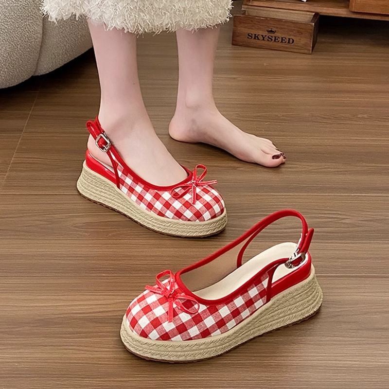 Ddmysports Summer New Style Woven High End Closed Toe Mary Jane Thick Soled Sandals Fisherman Shoes Outdoor Shoes