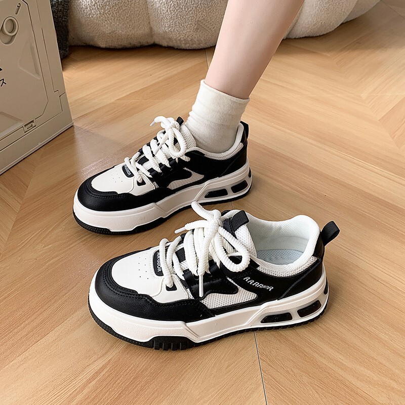 Ddmysports Korean Style Breathable Mesh Thick Soled Sneakers For Women Summer White Student Versatile Niche Casual Shoes Trendy Outdoor Shoes