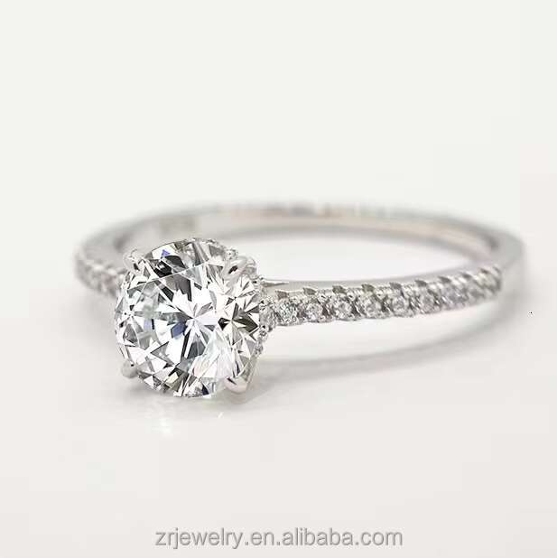 VVS 14K Solid Gold E Color Lab Grown Diamond Engagement Ring Jewelry White Gold IGI Women 1ct Engagement Ring