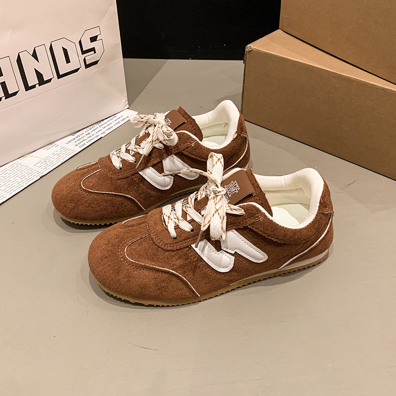 Ddmysports Dexun Women Spring New Flat Casual Sports Lightweight Soft Sole Running Lace Up Single Shoes Outdoor Shoes