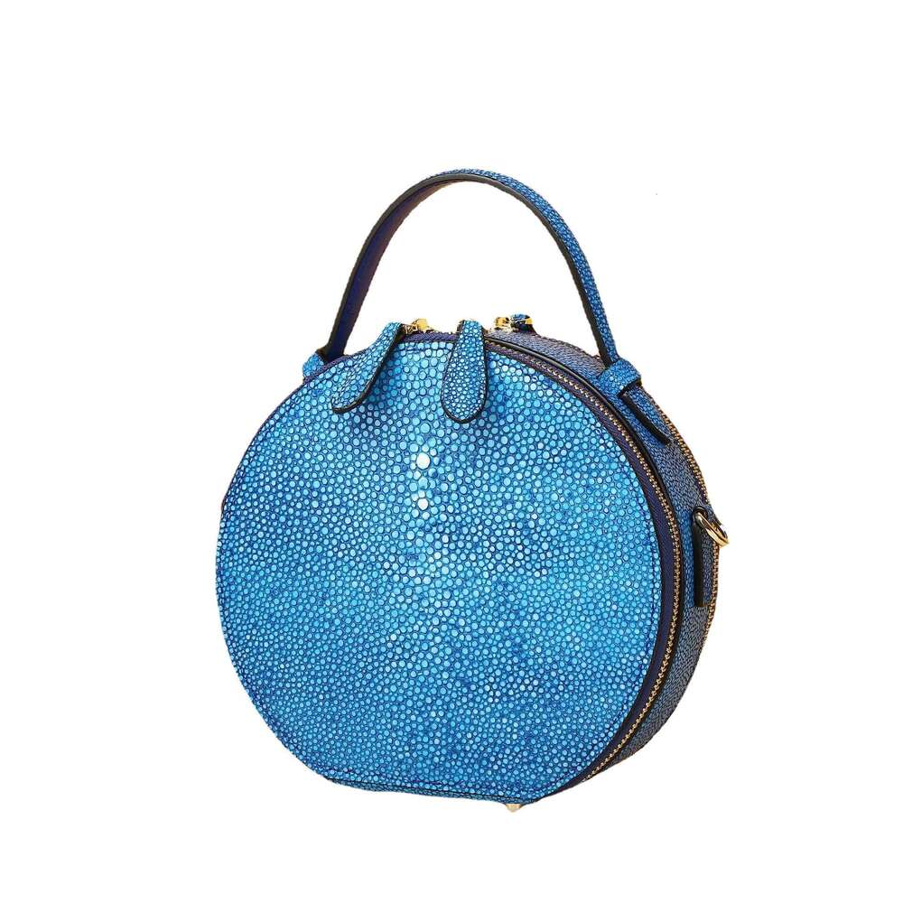 Fish Pearl New Smooth Pattern Small Round Classic Handbag Shoulder Crossbody Fashionable Women's Bag Trend