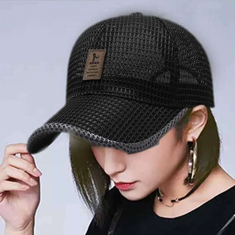 Summer Breathable Cool Full Mesh Quick Drying Baseball Cap Men Women Anti-UV Protection Outdoor Tennis Golf Caps Sports Sunhat W250614