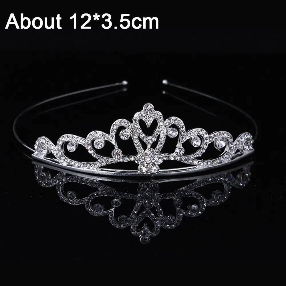 Children Tiaras and Crowns Headband Kids Girls Bridal Crystal Crown Wedding Party Accessiories Hair Jewelry Ornaments Headpiece
