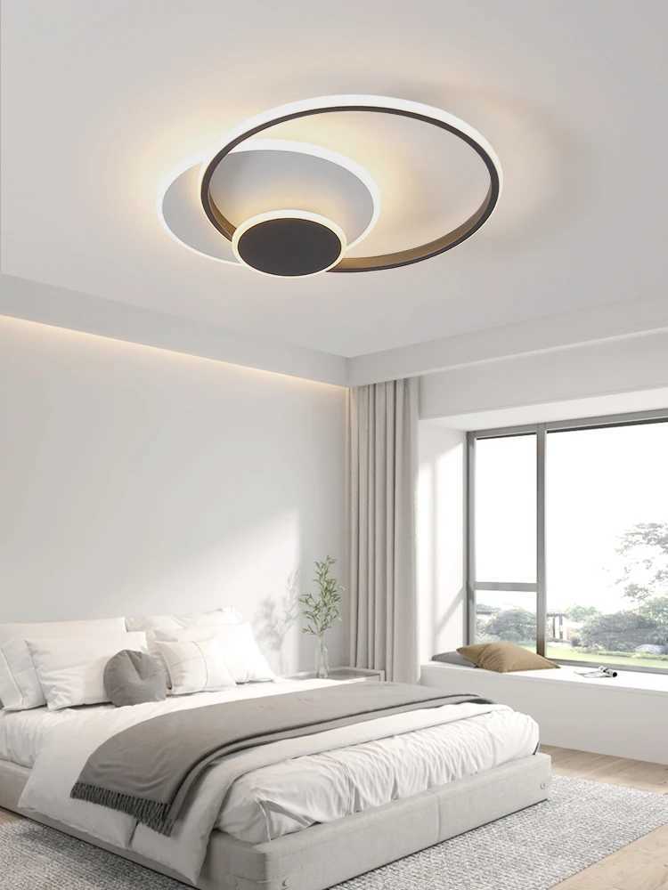 Modern Minimalism Circles LED Living Room Ceiling Lights Foyer Dimmable Round Bedroom Lamp Lighting Home Decor Lustre FixturesXJ2500613