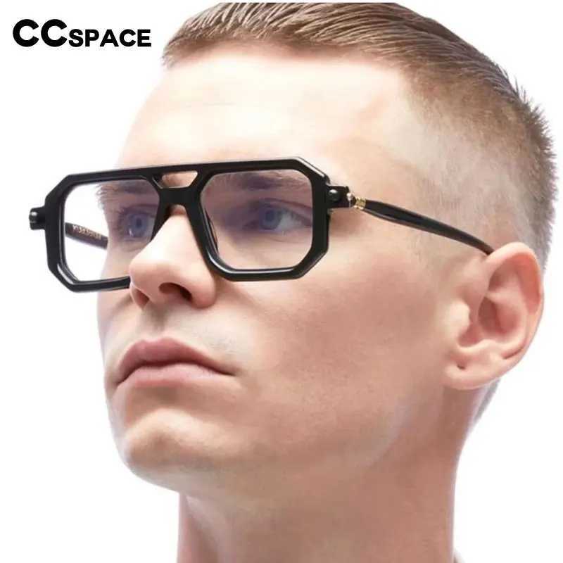 54381 Square Big Frame Anti Blue Light Leopard Glasses Frames Men Women Fashion Computer Eyeglasses Z250614