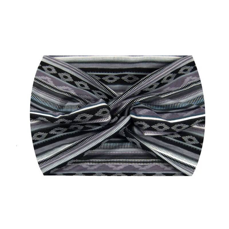 Widening 18CM stretch printed sports sweatband headband headscarf hairband