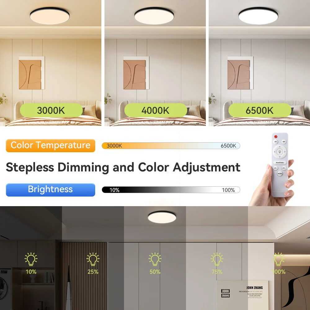 LED Ceiling Light Remote Control Dimmable Living Room Chandelier Bedroom Bathroom Fixture Ceiling 220v Led Lamp Kitchen LightingXJ2500613