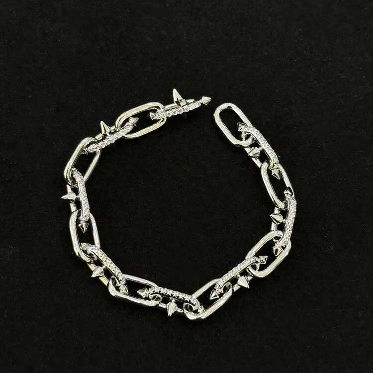 High Version Precision Horseshoe Bracelet with U-Shaped Buckle Chain Fashionable Personalized Moissanite S925 Silver Bracelet