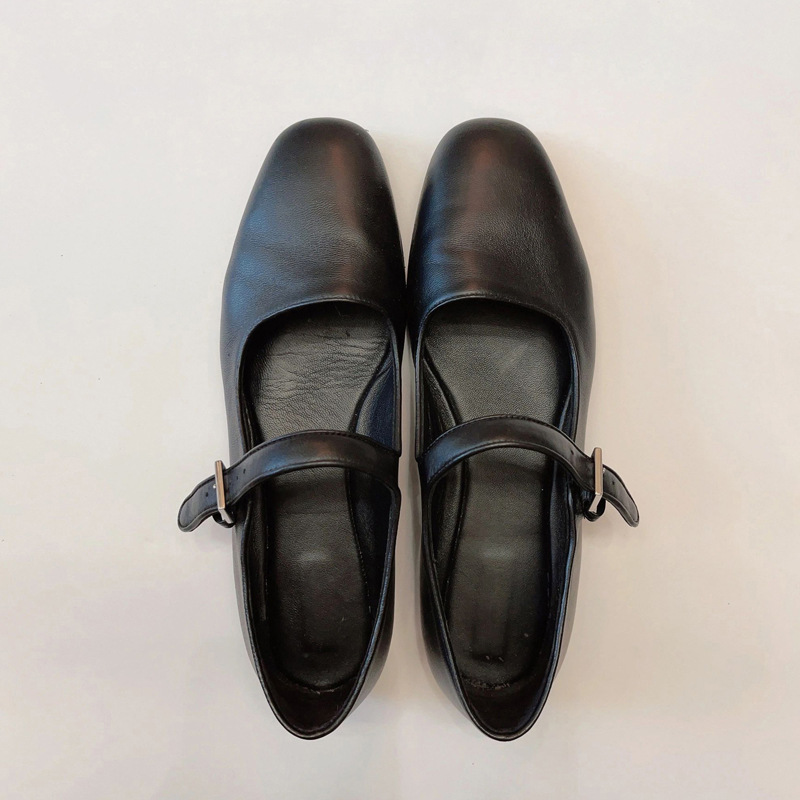 Comfortable Designer Casual Soft Sole Mary Jane Shoes for Women Single Strap Ballet Flats Grape Mom Style