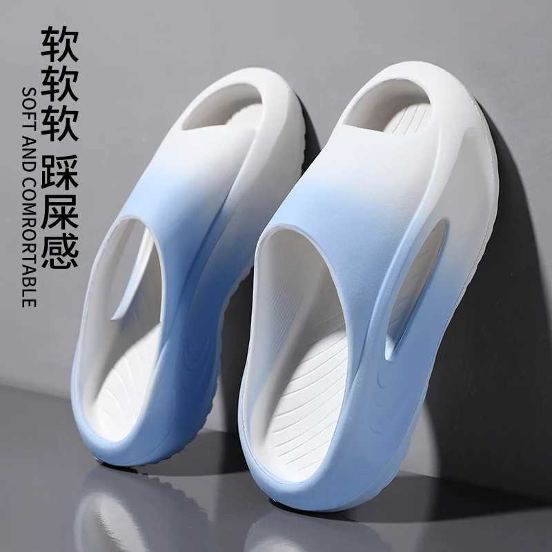 Shevalues New Hollow Women Sandals Platform Soft Comfy Beach Shoes Unisex Sports Slippers Non-Slips Shower Slides Men Slippers Z250614