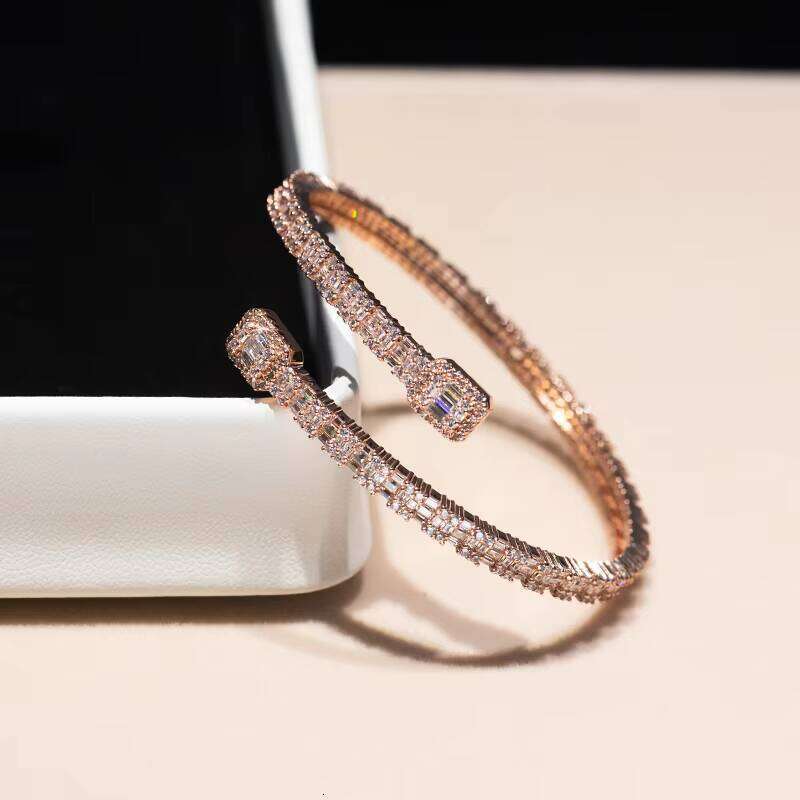 KIBO Ice Cold Jewelry Adjustable PassThrough Tester Sier Chain Cuff Vvs1 Baguette Cut Phpite Bracelet