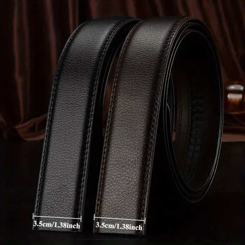 3.0cm 3.5cm Width Belt No Buckle Men Wen Unisex PU Business Belt without Autatic Buckle Waist Belts for Jeans X250614