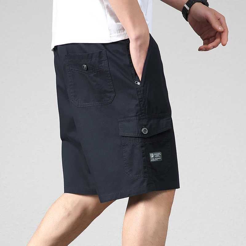 2025 Summer Men 00% Cotton Cargo Shorts Men Fashion Casual Multi Pockets Shorts Men Military Quick Dry Tactical Shorts Male 5XL W250614