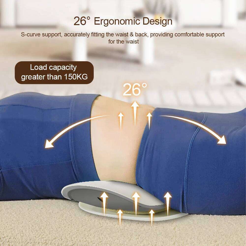 Electric Lumbar Traction Iatable Stretcher Device Adjustable Vibration Massager Waist Spine Support Back
