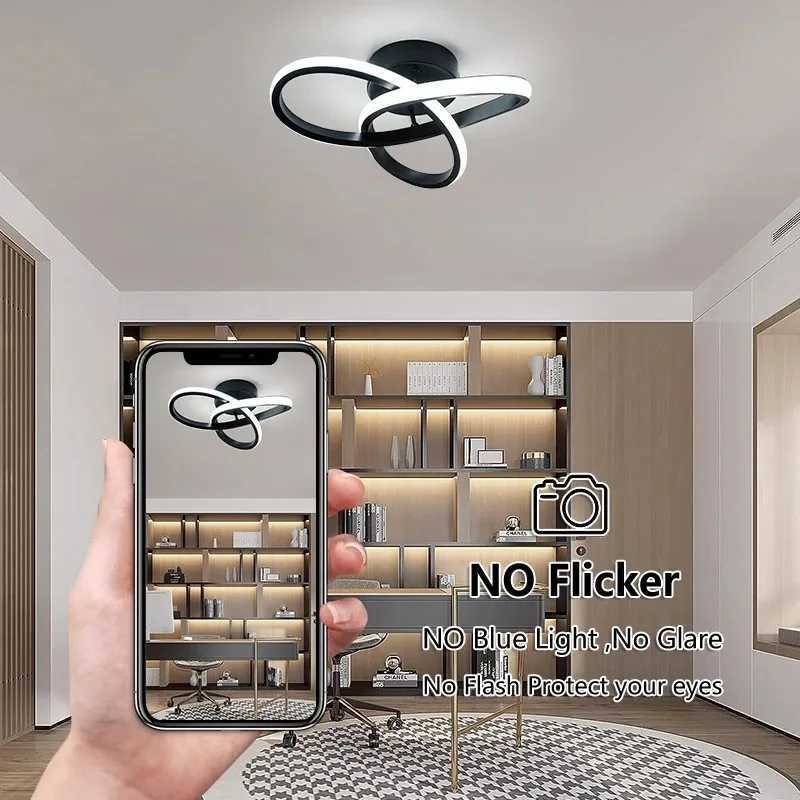 LED Ceiling Light 6500K White Light Spiral Aluminum Flush Mount Ceiling Light for Hallway Kitchen Balcony Corridor Laundry XJ2500613