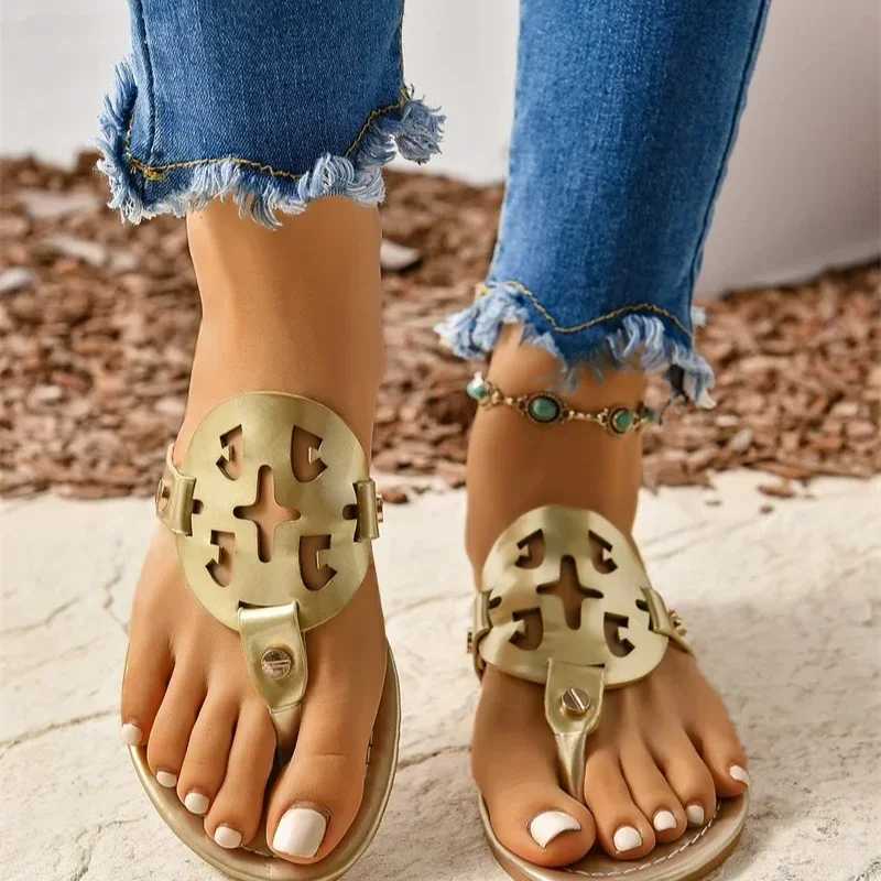Summer Flat Open Toe Womens Soft Walking Shoes Lightweight Round Toe Sexy Hollow Beautiful Casual and Comfortable Flip Flops Z250614