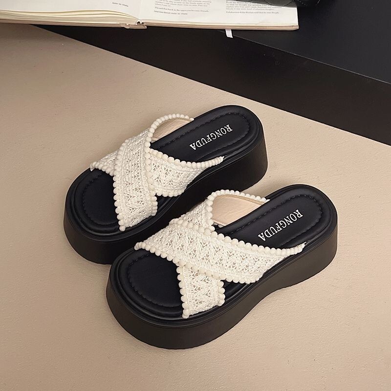 Ddmysports Platform Height Increasing Slippers For Women Summer New Style Stunning Super Popular Non Slip Breathable Beach Sandals Outdoor Shoes