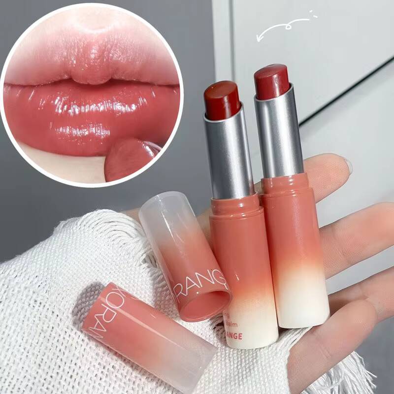 Water Light Solid Gloss Jelly Cherries Red Lip Tint Clear Lasting Moisturizing Mirror Non-stick Cup Lipstick Makeup happy