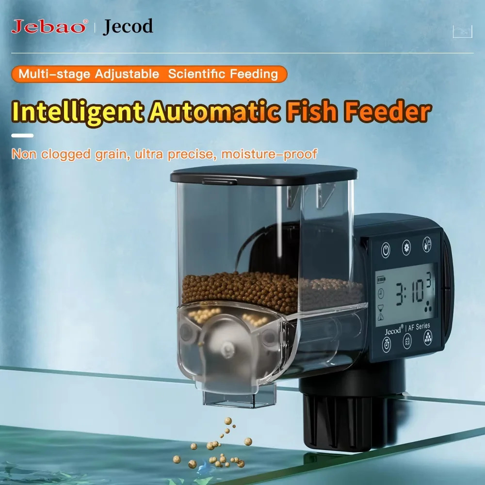 Jebao Jecod Aquarium Fish Tank Feeder Intelligent Automatic Feeder Digital Timing Wifi Wireless Remote Control Fish Feeding 250613
