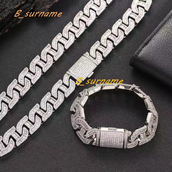 Elegant 2.50 MM Moissanite Diamond Bling Bracelet 925 Silver/10K Gold Streetwear Design with Gold Tone Box Clasp for Gift Party