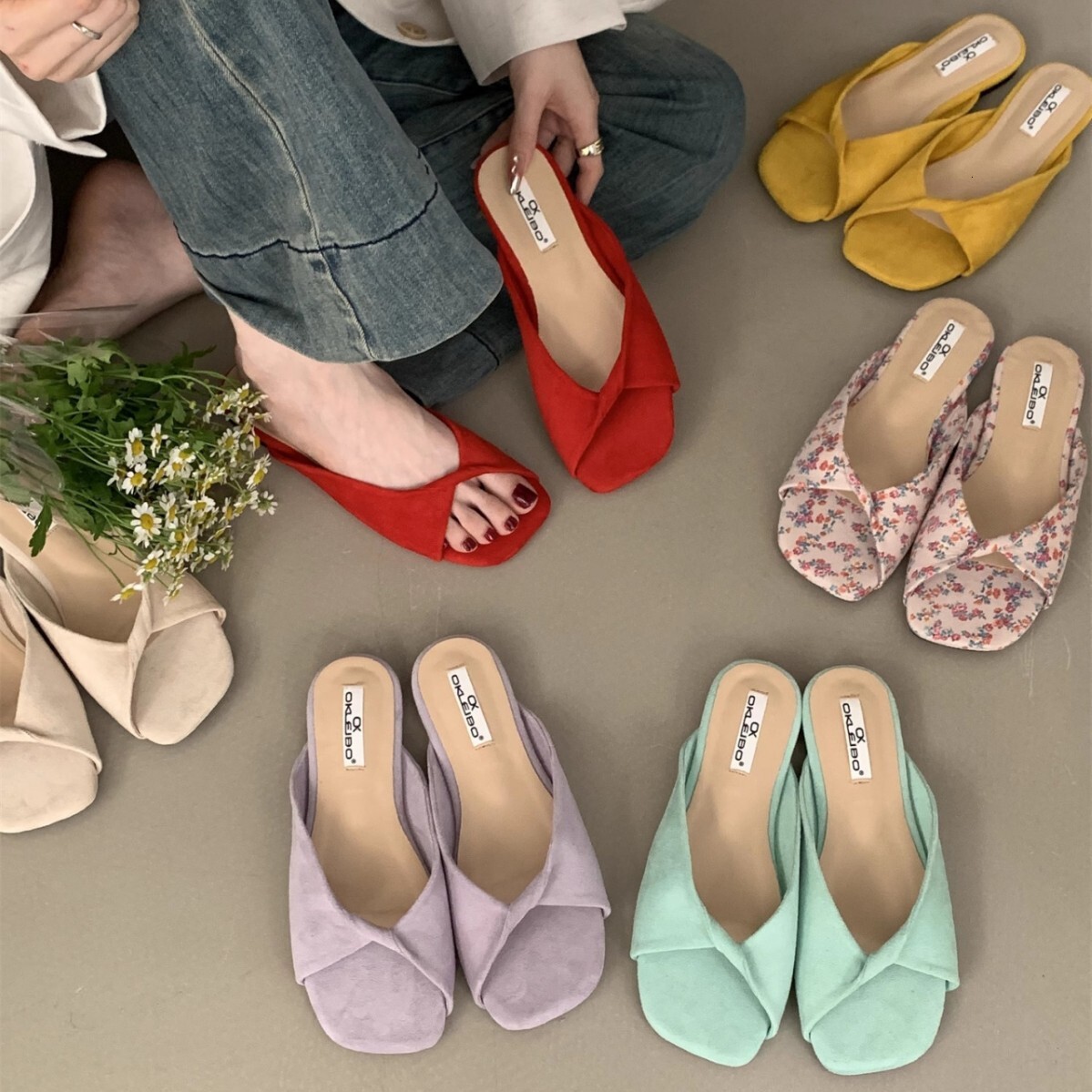 Ddmyoutdoor Ddmyoutdoor Flat French Style Women S For Outdoor Wear New Summer Soft Sole Versatile Beach Slide Sandals Shoes Outdoor Shoes