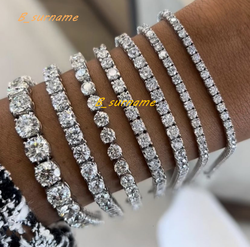Bracelet Pass Diamond Tester GRA Certified VVS Moissanite Tennis Bracelet Wholesale Price 925 Sterling Silver Fine Jewelry