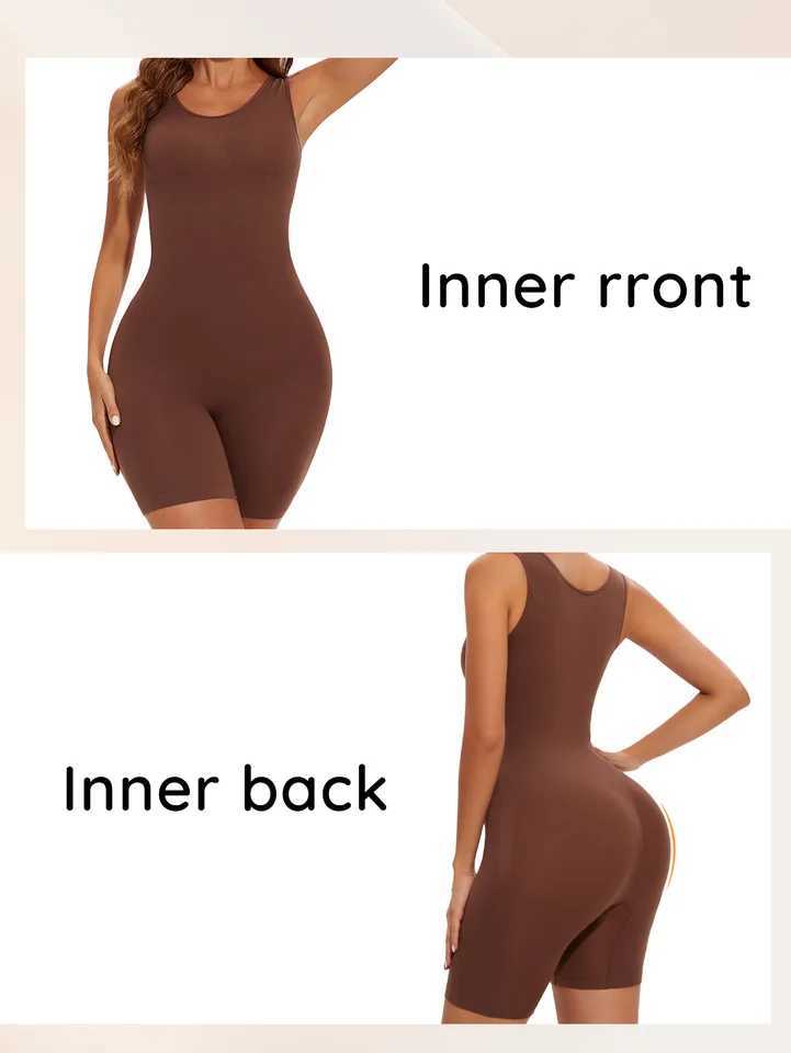 1PC Elastic Shapewear Bodysuits Comfortable Butt Lifter Underwear Bodysuit Waist Body Shaper Wide Shoulder XJ250614