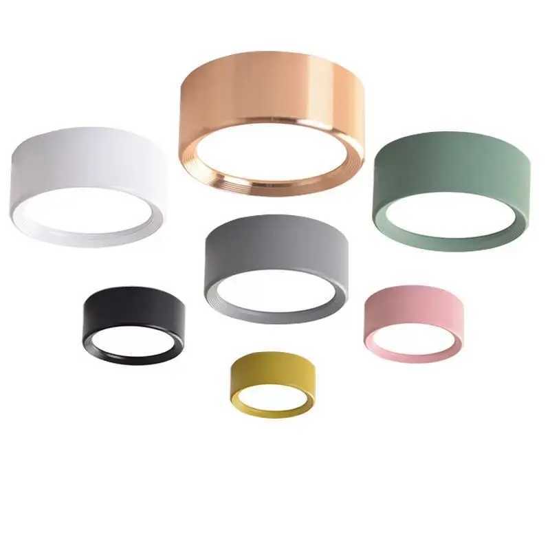 LED Downlight Surface Mounted Ultra-Thin 3W 5W 7W 9W 12W 15W Modern Fashion Colorful LED Downlight Ceiling Light AC220V Home Lighting XJ2500613